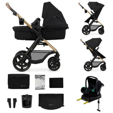 Kinderkraft, Moov 2, Eva Wheels, wózek wielofunkcyjny 4w1, Pure Black