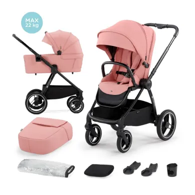 Kinderkraft, Nea, wózek wielofunkcyjny, 2w1, Ash Pink