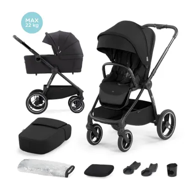 Kinderkraft, Nea, wózek wielofunkcyjny, 2w1, Midnight Black