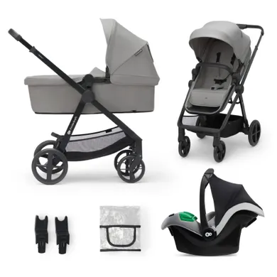 Kinderkraft, Newly 3in1 Mink Pro, wózek wielofunkcyjny, moonlight grey