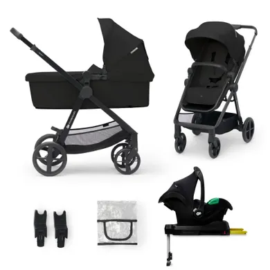 Kinderkraft, Newly, wózek wielofunkcyjny, 4w1, classic black