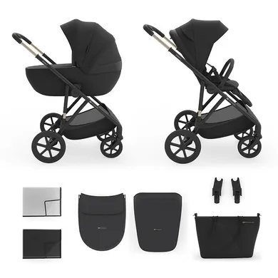 Kinderkraft, Prime 3, wózek wielofunkcyjny, 2w1, venezian black