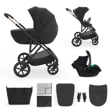Kinderkraft, Prime 3, wózek wielofunkcyjny, 3w1, venezian black