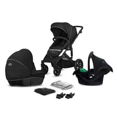 Kinderkraft, Prime Lite 3in1 Mink Pro, wózek wielofunkcyjny, black