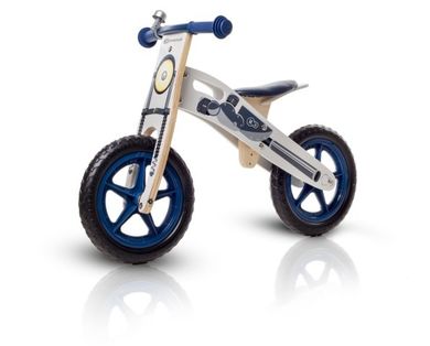 Kinderkraft, Runner, rowerek biegowy z akcesoriami, motocykl, biało-granatowy