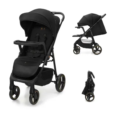 Kinderkraft, Trig 3, wózek spacerowy z tacką, Onyx Black