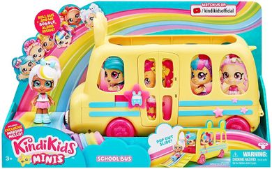Kindi Kids Mini, autobus szkolny, zestaw z laleczką