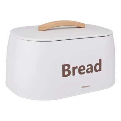 Kinghoff, chlebak, pojemnik na pieczywo, stalowy, biały, kh-1947