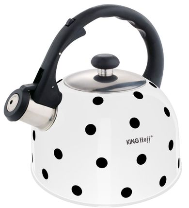 Kinghoff, czajnik emaliowany w groszki, 2.6l
