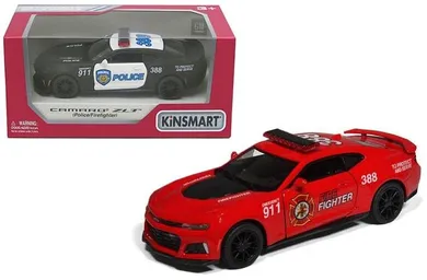 Kinsmart, Camaro ZL1, policja/straż pożarna, model metalowy, 1:38