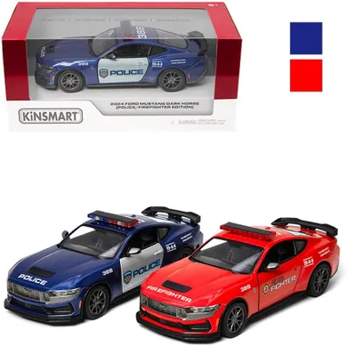 Kinsmart, Ford Mustang Dark Horse, policja straż, model pojazdu, 1 szt.