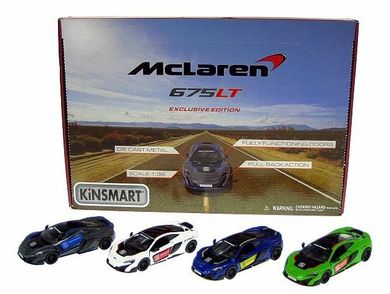 Kinsmart, McLaren 675 LT, pojazd metalowy, 1:36, 1 szt.