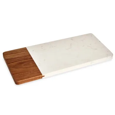 Kinvara, deska do serwowania, marmurowa z drewnianą wstawką, 30-15 cm
