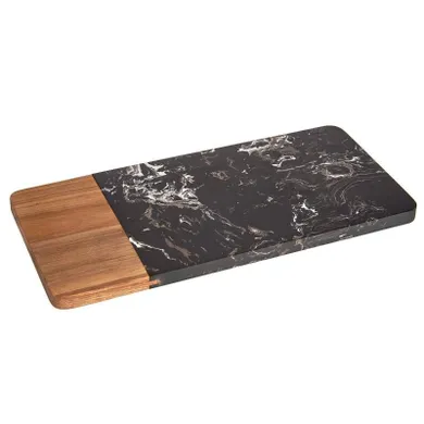 Kinvara, deska do serwowania, marmurowa z drewnianą wstawką, 30-15 cm