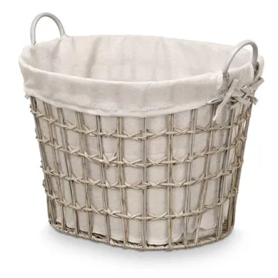 Kipit, pleciony kosz na pranie z uchwytami, 43-56-40 cm