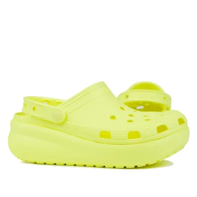 Klapki damskie na platformie, żółte, Crocs Classic