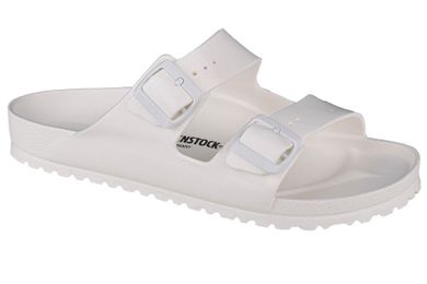 Klapki męskie, białe, Birkenstock Arizona