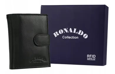 Klasyczny portfel skórzany zapinany na zatrzask, Ronaldo