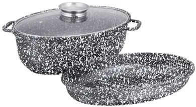 Klausberg, brytfanna ceramiczna z grillem i pokrywą, 38 cm, KB-7367