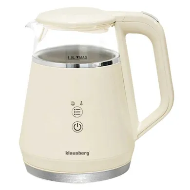 Klausberg, czajnik elektryczny LED z regulacją temperatury, 1l