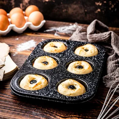 Klausberg, granitowa forma do pieczenia, 6 pączków donut