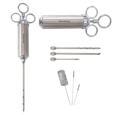Klausberg, stalowa nastrzykiwarka do peklowania mięsa, 60 ml, KB-7842