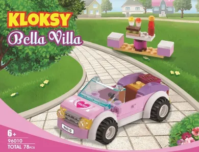 Kloksy, Bella Villa, samochód, klocki konstrukcyjne, 78 elementów