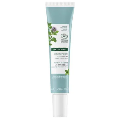 Klorane, Aquatic Mint Purity Cream, krem do skóry mieszanej i tłustej, 40 ml