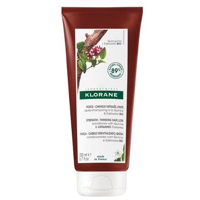 Klorane, Strength-Thinning Hair Loss, odżywka z organiczną chininą i szarotką alpejską, 200 ml