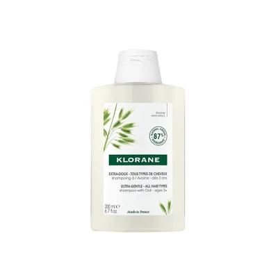 Klorane, Ultra Gentle Shampoo, delikatny szampon do włosów z mleczkiem owsianym, 200 ml