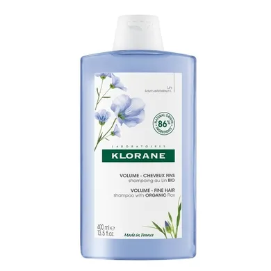 Klorane, Volume Shampoo, szampon z lnem nadający objętości, 400 ml