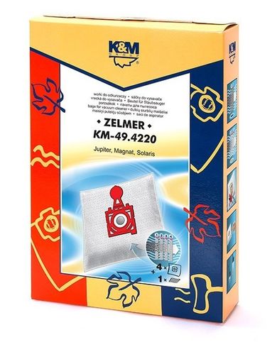 K&M, worki do odkurzacza KM 49.4220, 4 szt. + 1 filtr