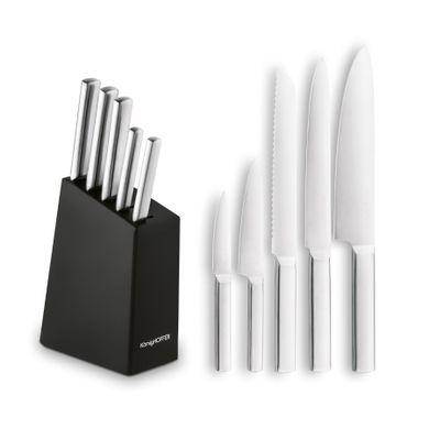 Könighoffer, Harmony, komplet noży w bloku kauczukowym, 6 elementów