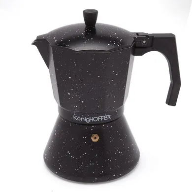 KönigHoffer, kafetera na 9 filiżanek, black granite marble