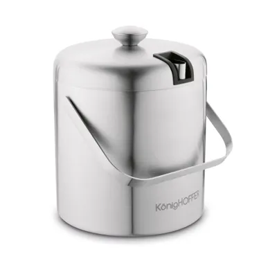 Könighoffer, Lugo, wiaderko do lodu ze szczypcami, satyna, 3l