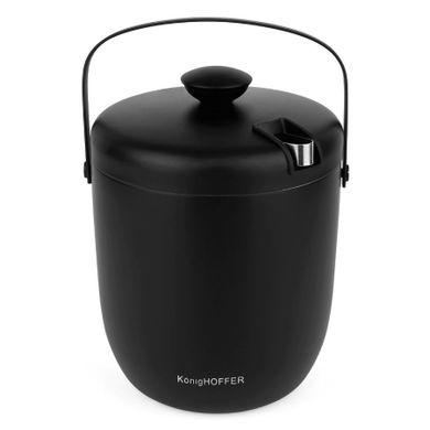 Könighoffer, Ori, wiaderko do lodu ze szczypcami, black, 2,8l