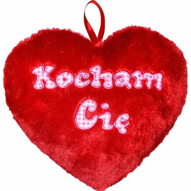 Kocham Cię, poduszka serce, 34 cm
