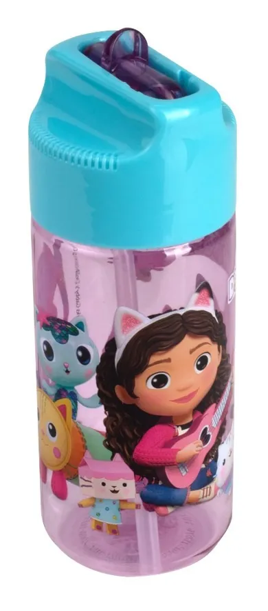 Koci Domek Gabi, butelka ze zintegrowaną słomką, 430 ml