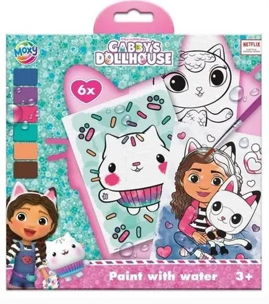 Koci Domek Gabi. Kolorowanka wodna + pędzel