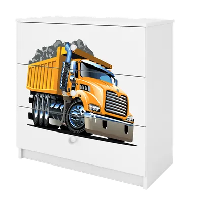 Kocot Kids, Babydreams, komoda, biała, ciężarówka