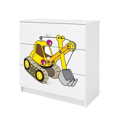 Kocot Kids, Babydreams, komoda, biała, koparka