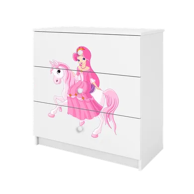 Kocot Kids, Babydreams, komoda, biała, księżniczka na koniku