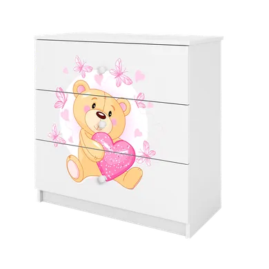 Kocot Kids, Babydreams, komoda, biała, miś motylki