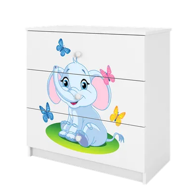 Kocot Kids, Babydreams, komoda, biała, słonik