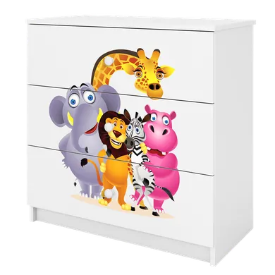 Kocot Kids, Babydreams, komoda, biała, zoo