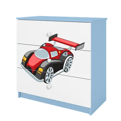 Kocot Kids, Babydreams, komoda, niebieska, auto wyścigowe