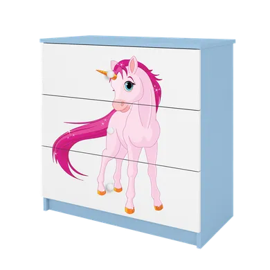 Kocot Kids, Babydreams, komoda, niebieska, jednorożec