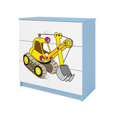 Kocot Kids, Babydreams, komoda, niebieska, koparka