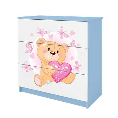 Kocot Kids, Babydreams, komoda, niebieska, miś motylki