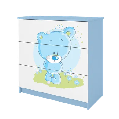Kocot Kids, Babydreams, komoda, niebieska, niebieski miś